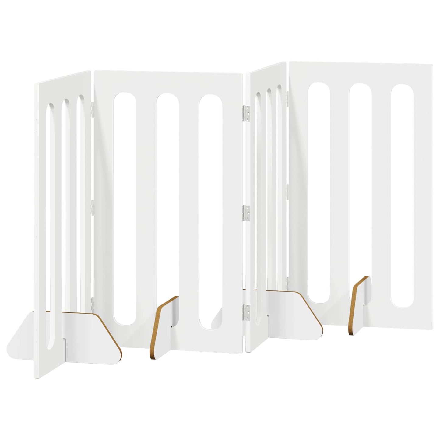 Recinto pieghevole per animali 4 pcs Bianco 201 x 38 x 90 cm