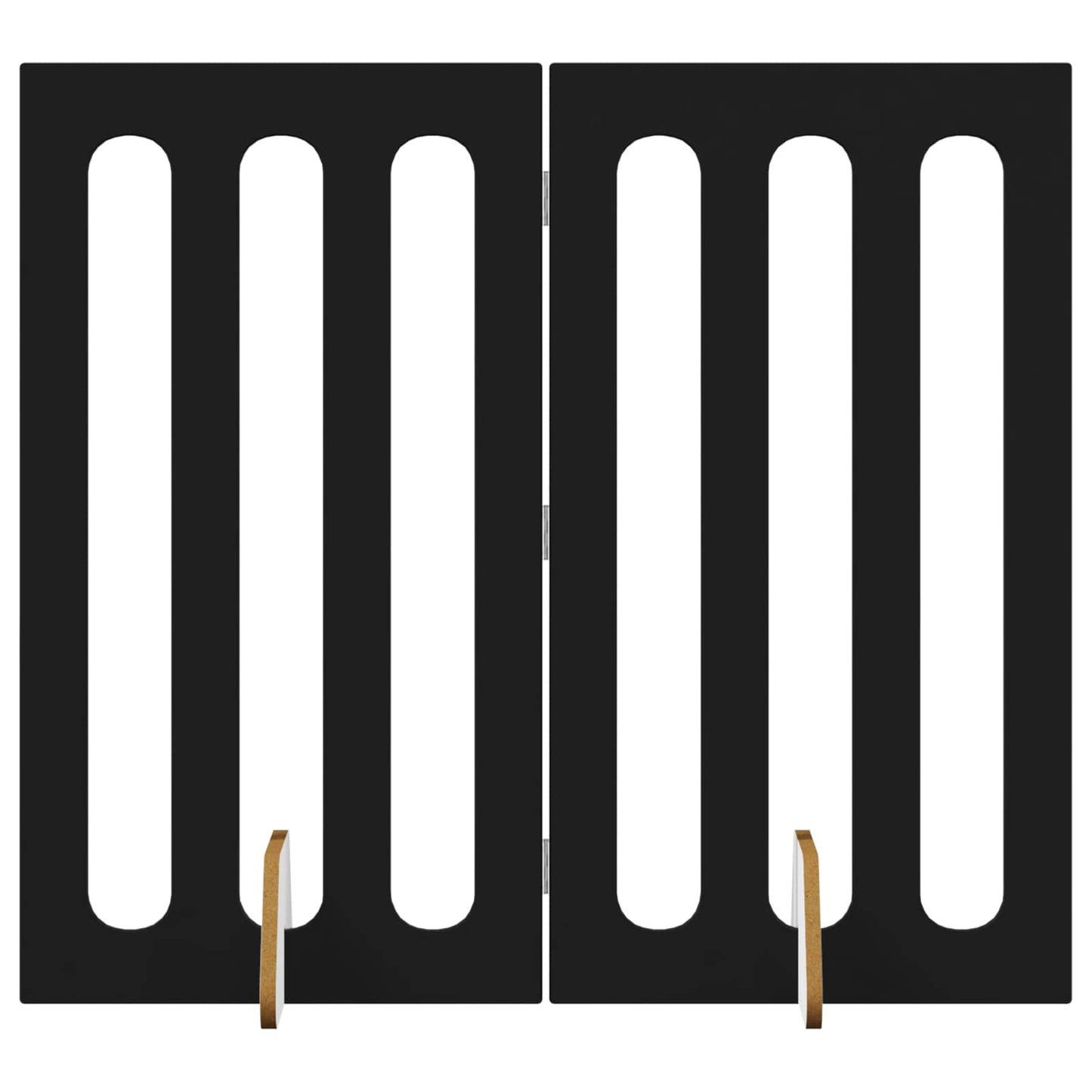 Recinto pieghevole per animali 2 pcs Rovere Nero | homemem39
