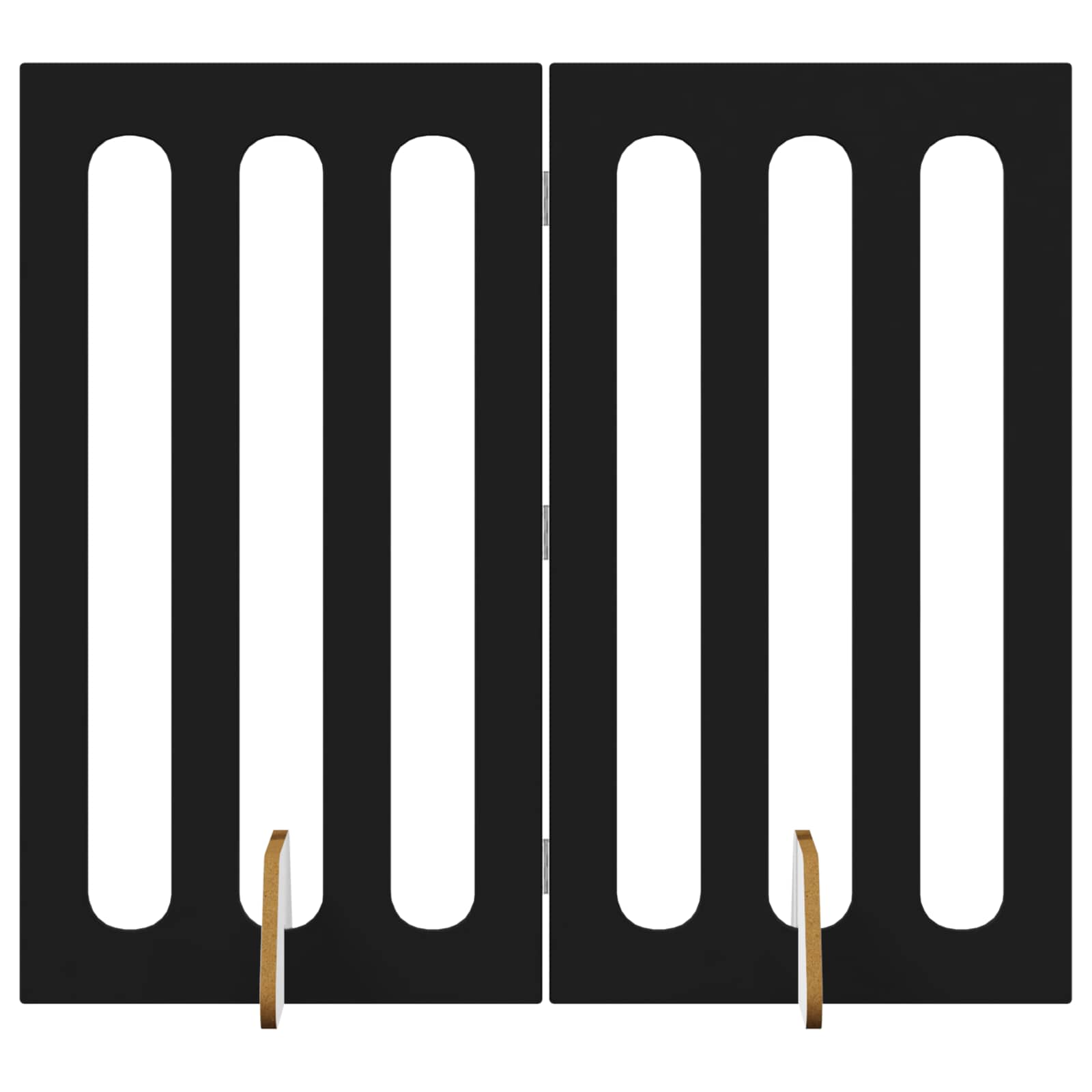 Recinto pieghevole per animali 2 pcs Rovere Nero | homemem39