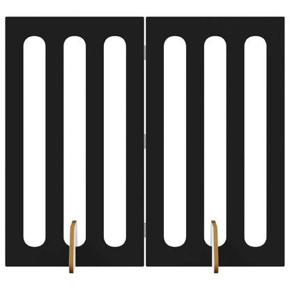 Recinto pieghevole per animali 2 pcs Rovere Nero | homemem39