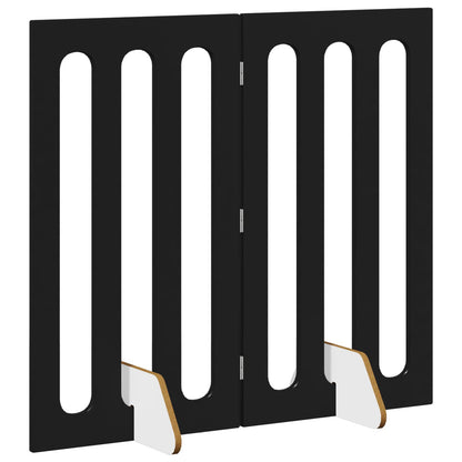 Recinto pieghevole per animali 2 pcs Rovere Nero | homemem39