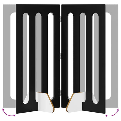 Recinto pieghevole per animali 2 pcs Rovere Nero | homemem39