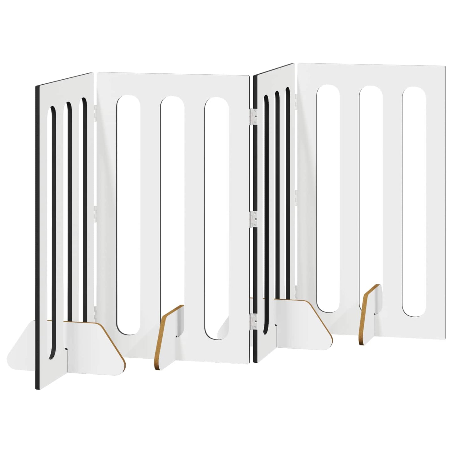 Recinto pieghevole per animali 4 pcs Rovere Nero | homemem39