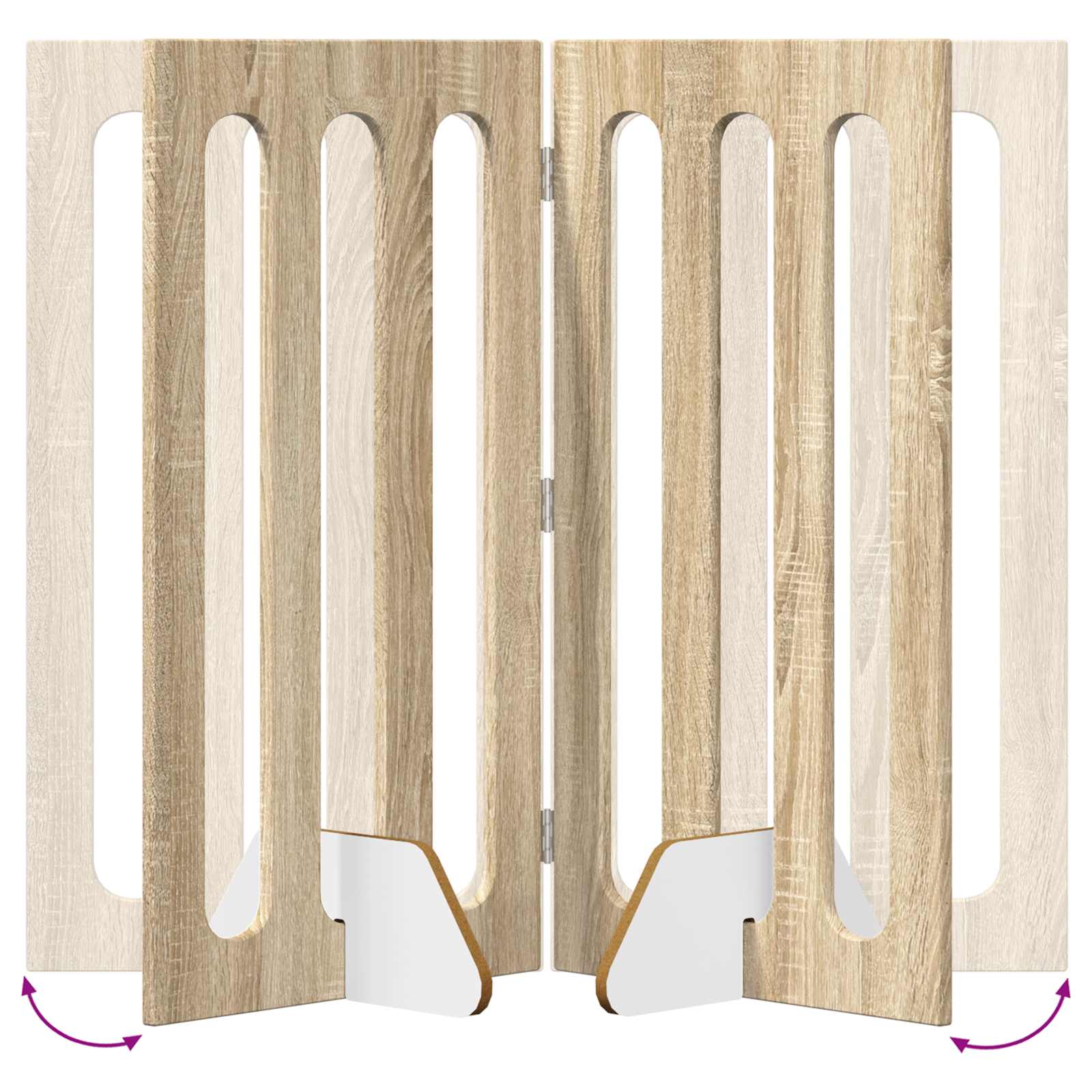 Recinto pieghevole per animali 2 pcs Rovere Sonoma | homemem39
