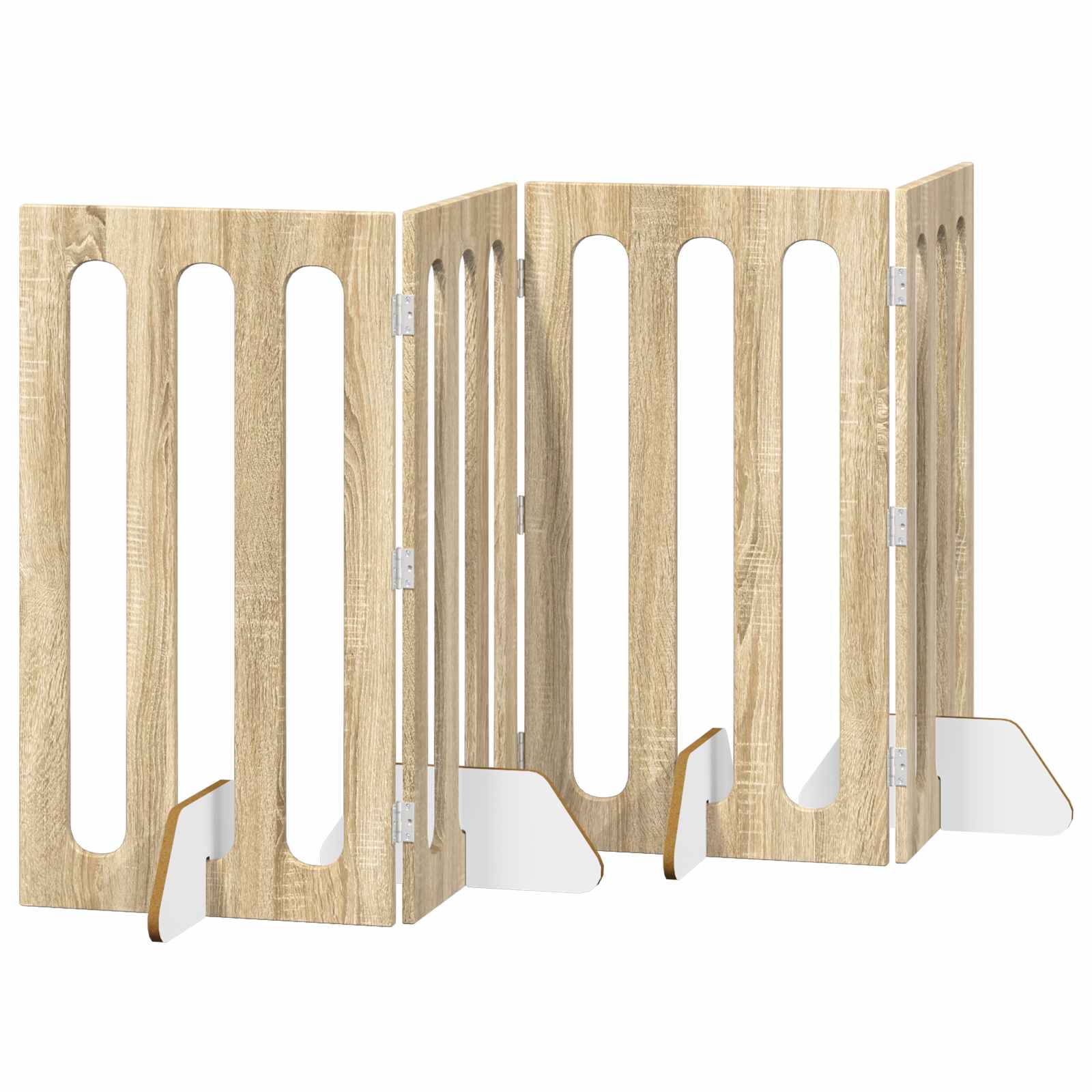 Recinto pieghevole per animali 4 pcs Rovere Sonoma | homemem39