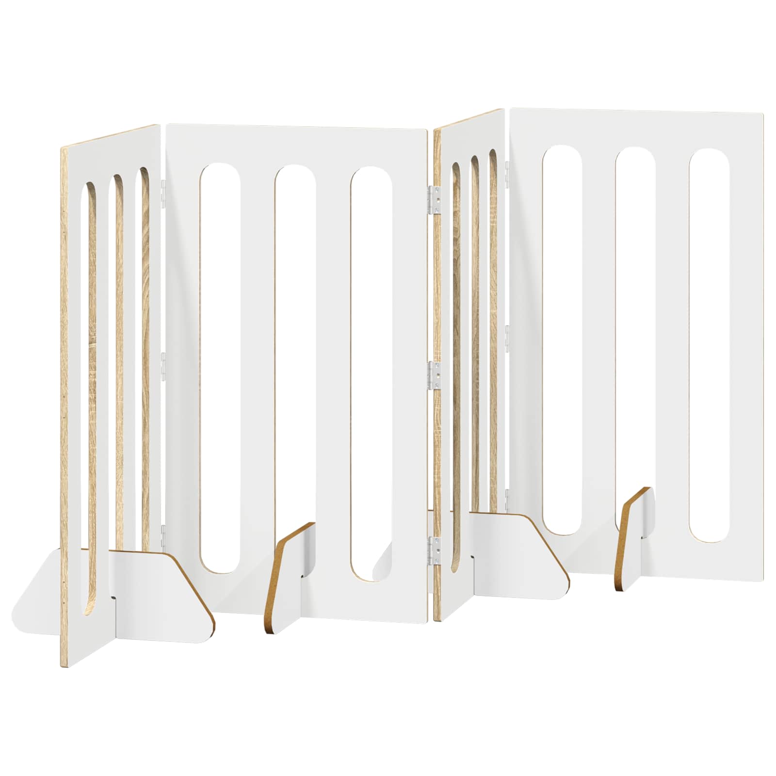 Recinto pieghevole per animali 4 pcs Rovere Sonoma | homemem39