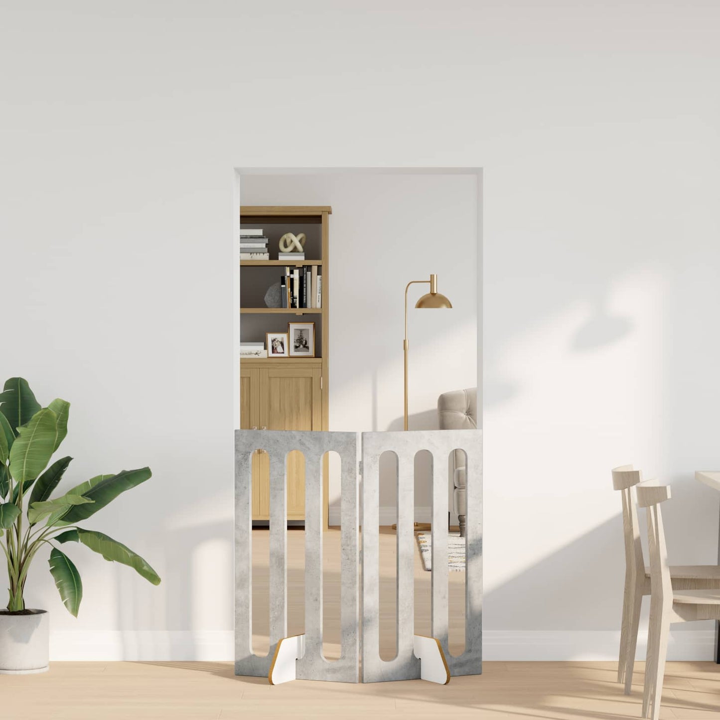 Recinto pieghevole per animali 2 pcs Grigio Cemento | homemem39
