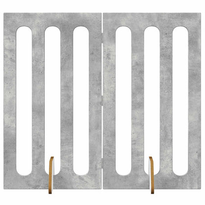 Recinto pieghevole per animali 2 pcs Grigio Cemento | homemem39