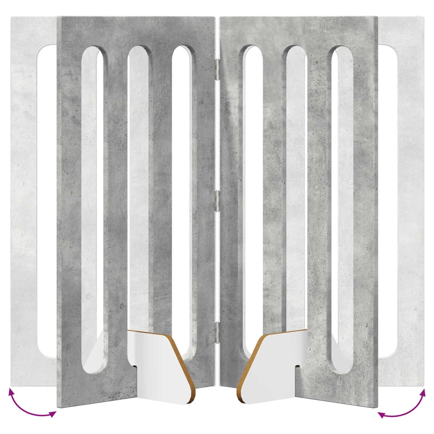 Recinto pieghevole per animali 2 pcs Grigio Cemento | homemem39
