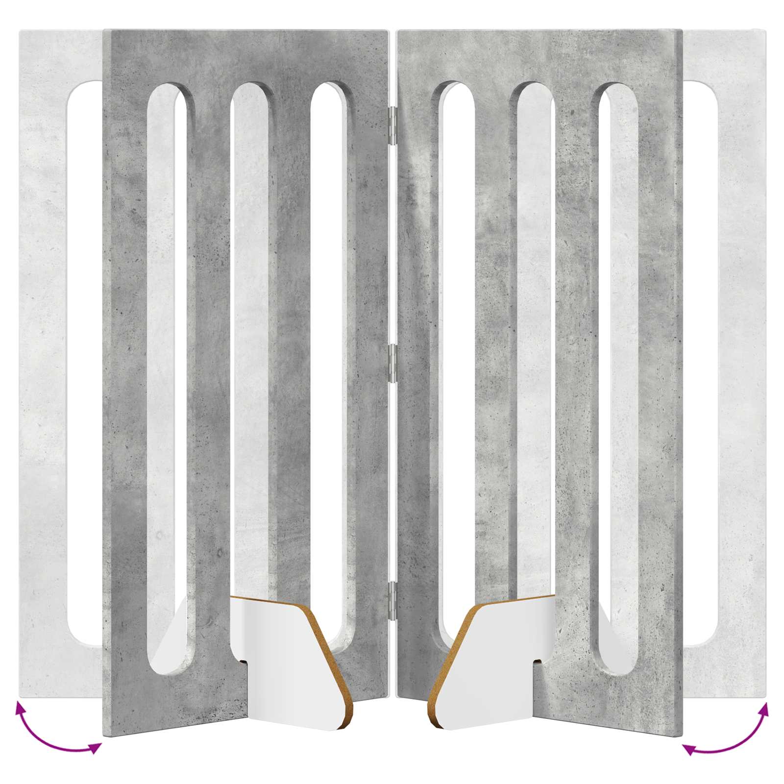 Recinto pieghevole per animali 2 pcs Grigio Cemento | homemem39