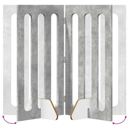 Recinto pieghevole per animali 4 pcs Grigio Cemento | homemem39