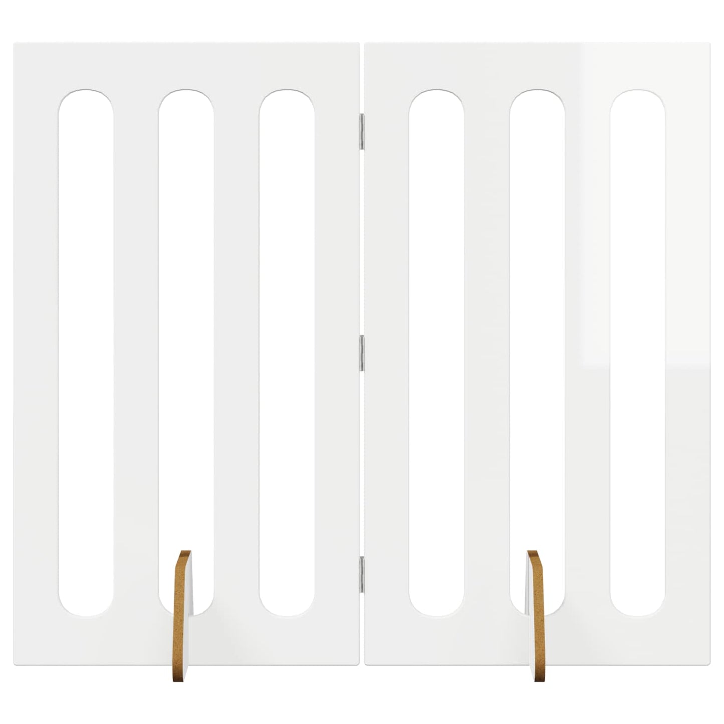 Recinto pieghevole per animali 2 pcs Bianco Lucido | homemem39