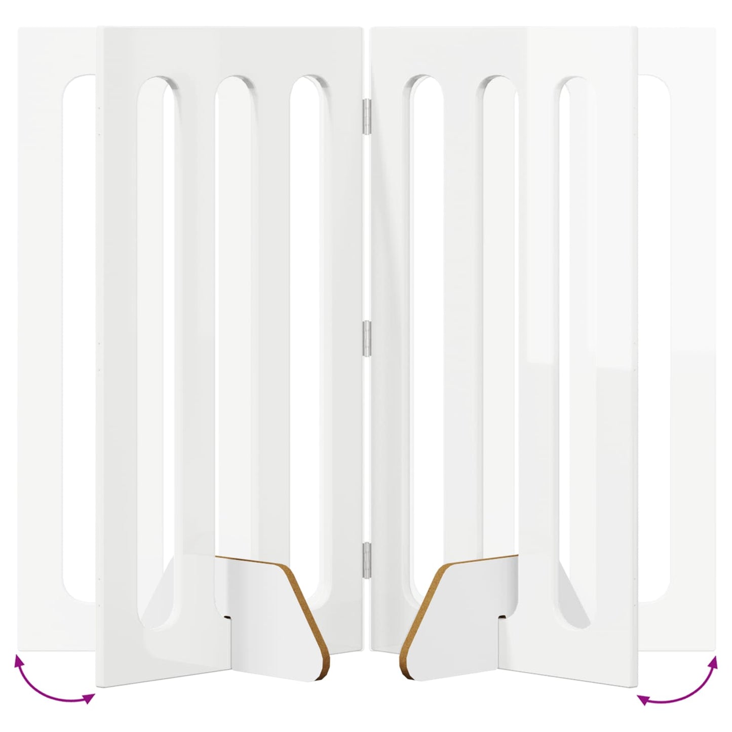 Recinto pieghevole per animali 2 pcs Bianco Lucido | homemem39