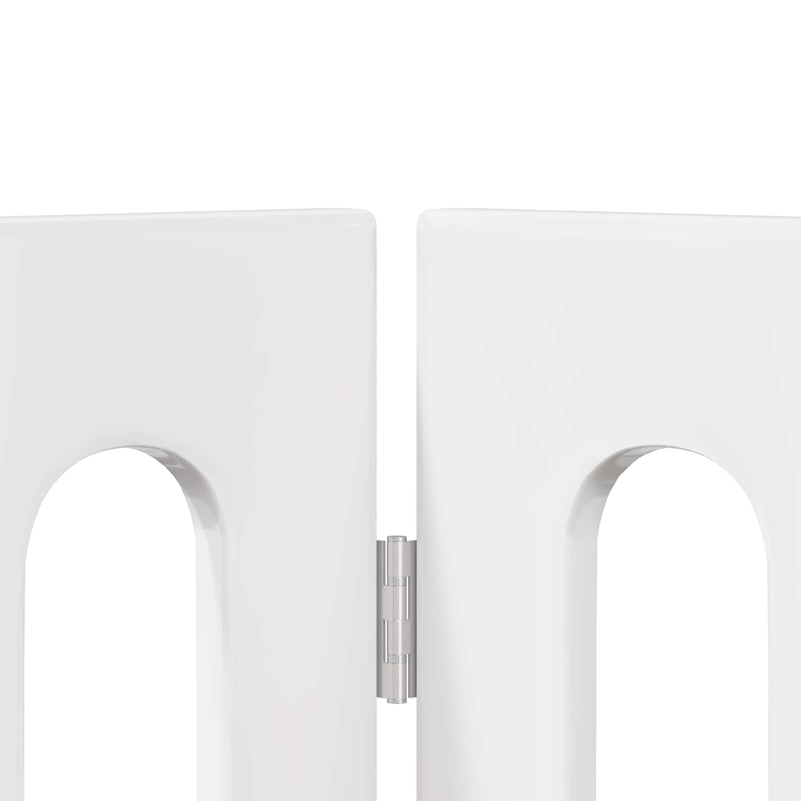 Recinto pieghevole per animali 4 pcs Bianco Lucido | homemem39