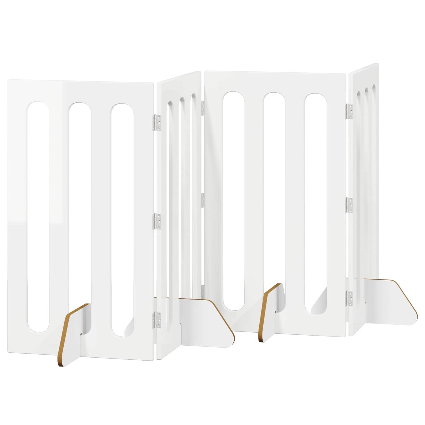Recinto pieghevole per animali 4 pcs Bianco Lucido | homemem39