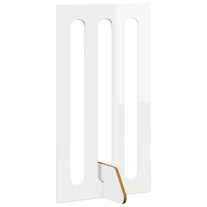 Recinto pieghevole per animali 4 pcs Bianco Lucido | homemem39