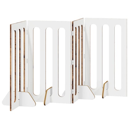 Recinto pieghevole per animali 4 pcs Legno di quercia | homemem39