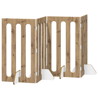 Recinto pieghevole per animali 4 pcs Rovere Artigianale | homemem39