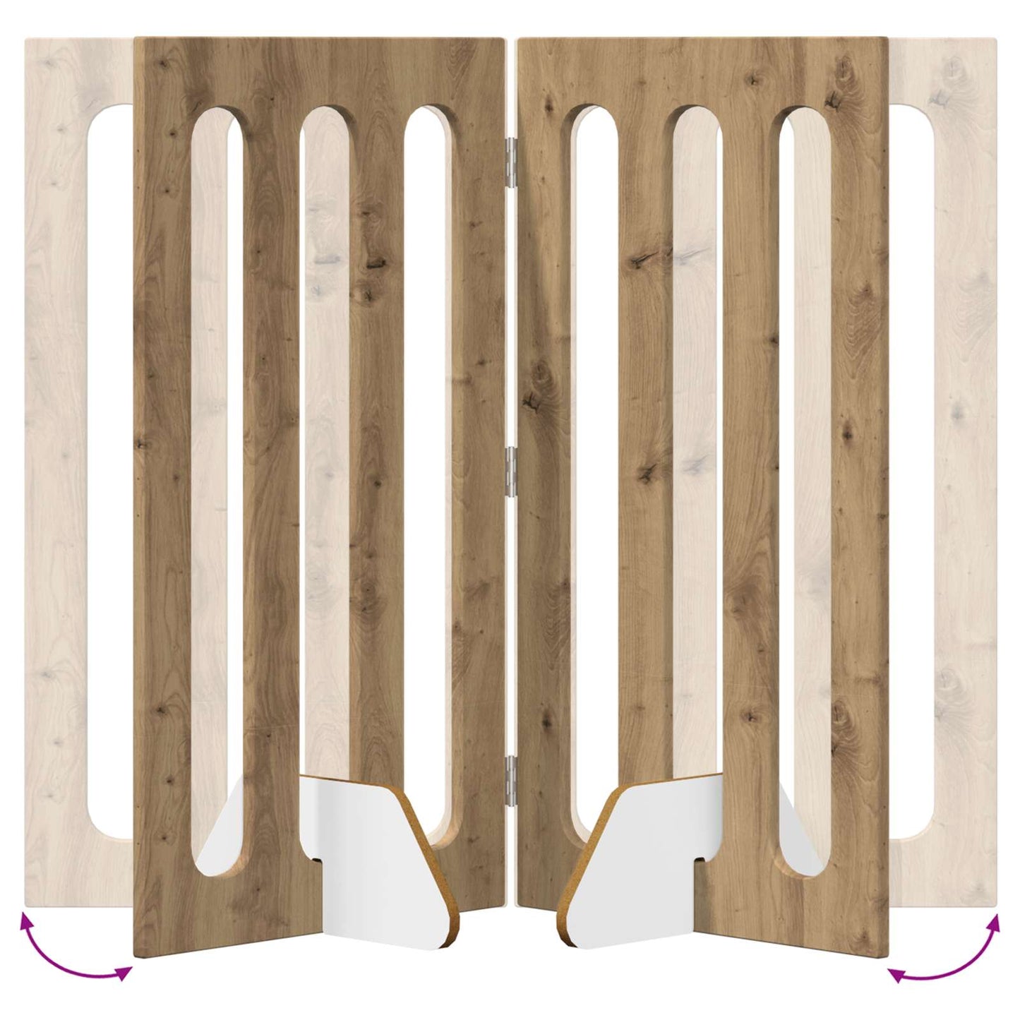 Recinto pieghevole per animali 4 pcs Rovere Artigianale | homemem39