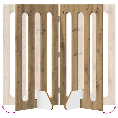 Recinto pieghevole per animali 4 pcs Rovere Artigianale | homemem39