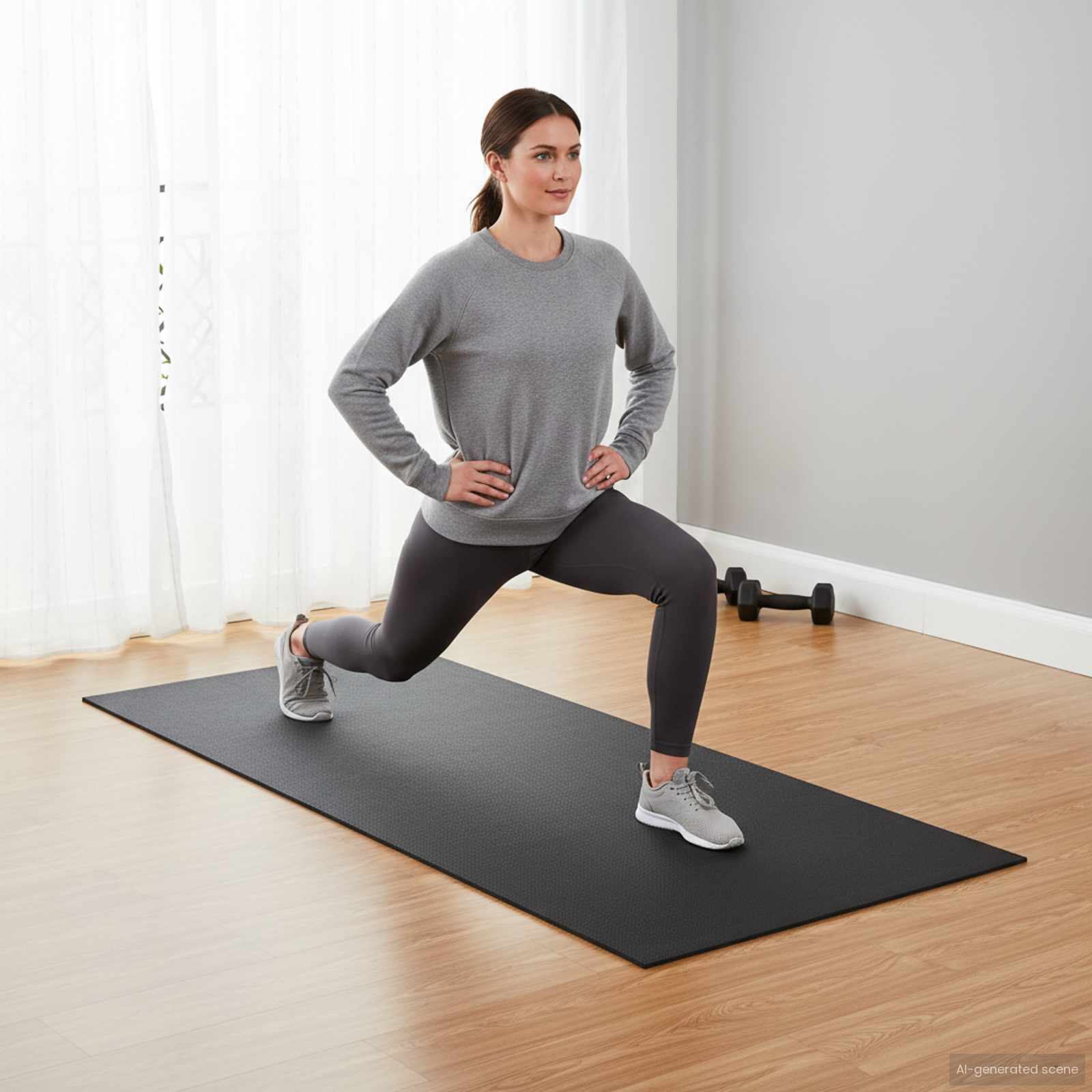 Tappetino di Protezione Sportiva Nero 150 x 75 x 0,6 cm | homemem39