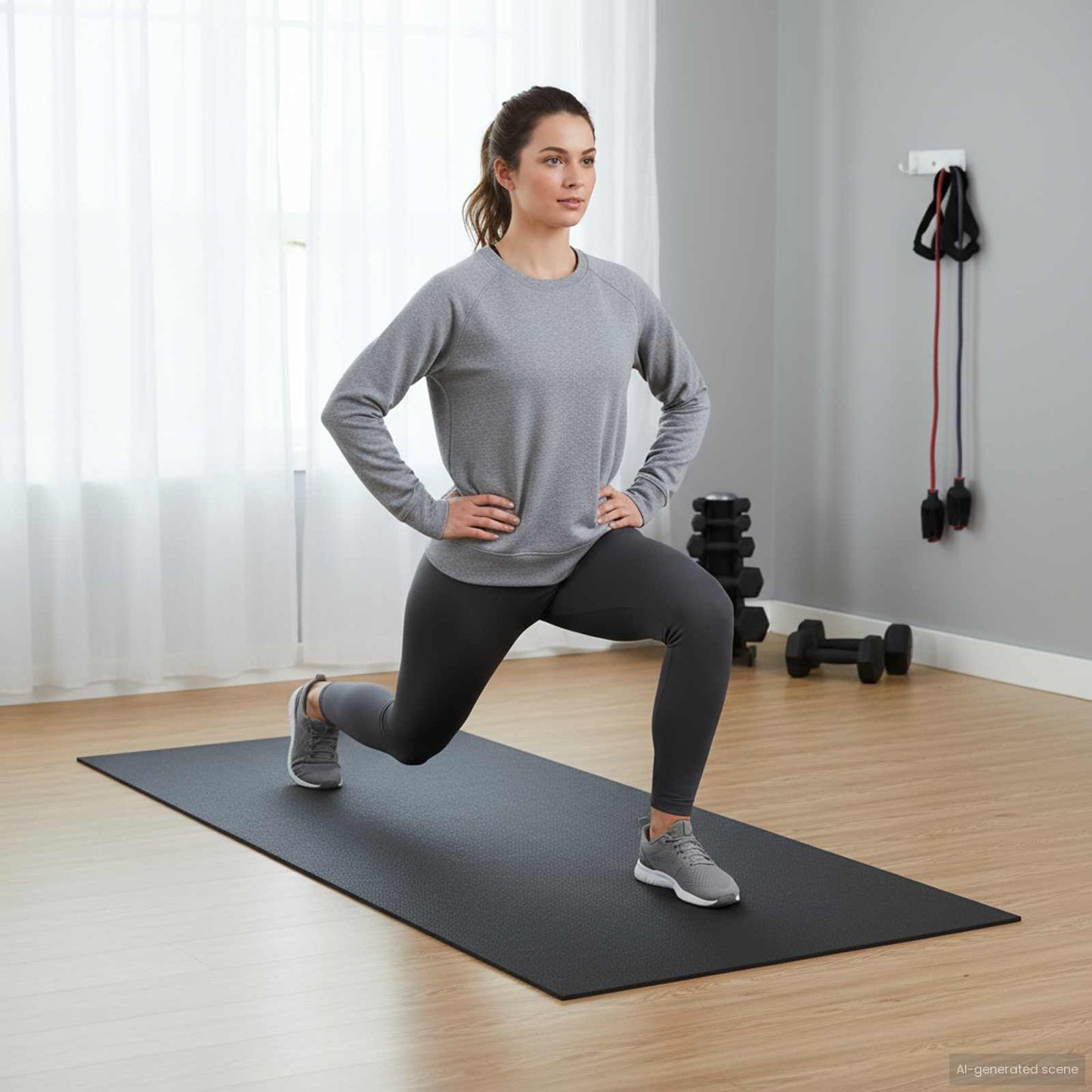 Tappetino di Protezione Sportiva Nero 200 x 90 x 0,6 cm | homemem39
