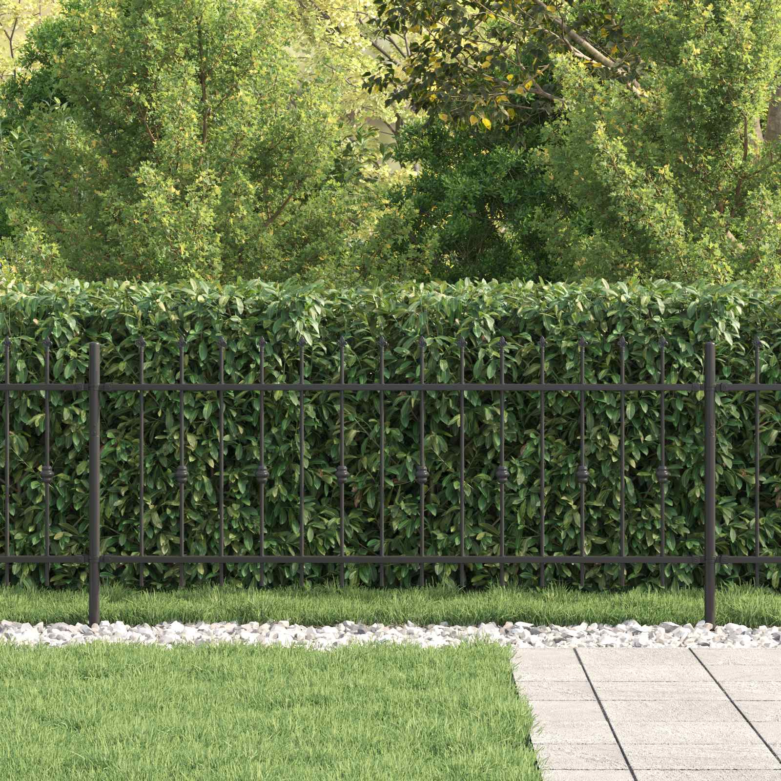 Recinzione a punte Asten Nero 200 x 130 cm | homemem39