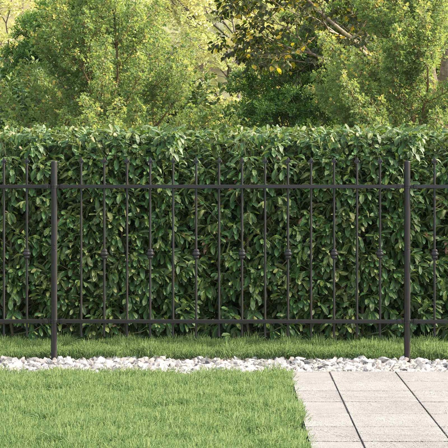 Recinzione a punte Asten Nero 200 x 150 cm | homemem39