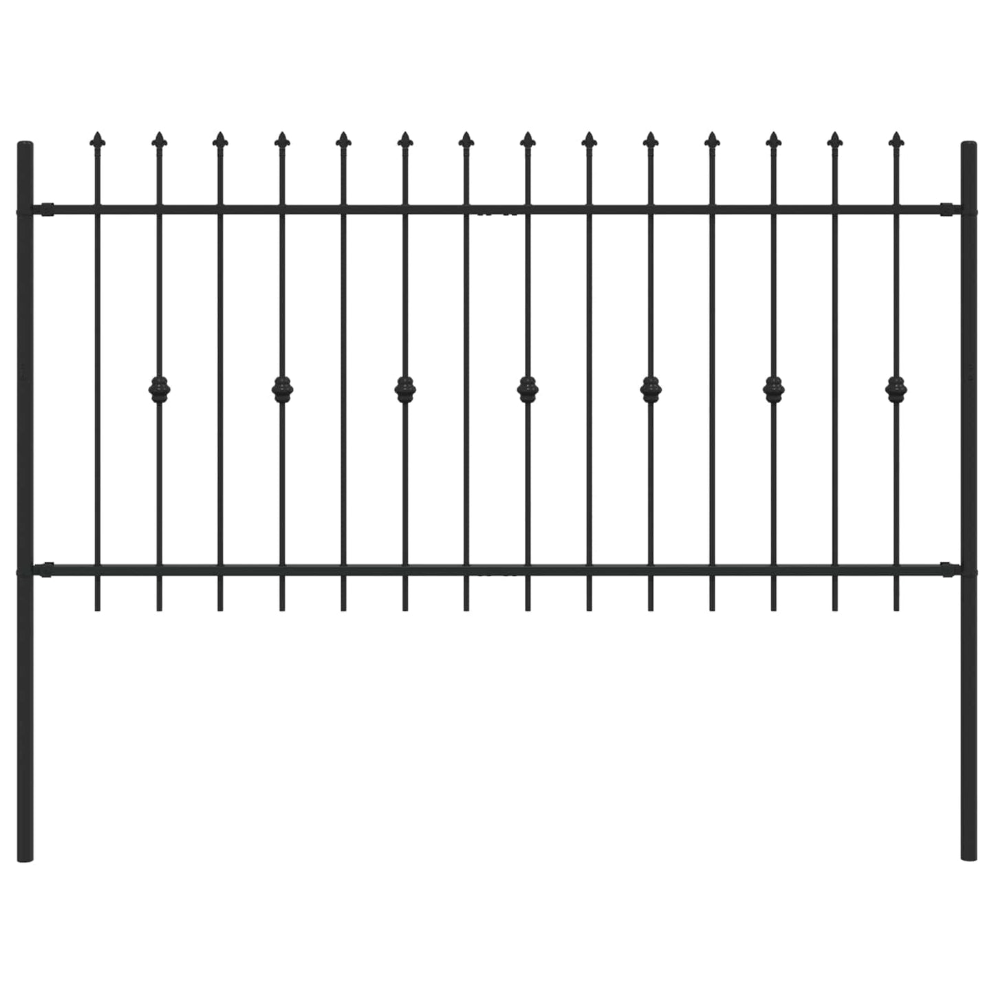 Recinzione a punte Asten Nero 200 x 150 cm | homemem39