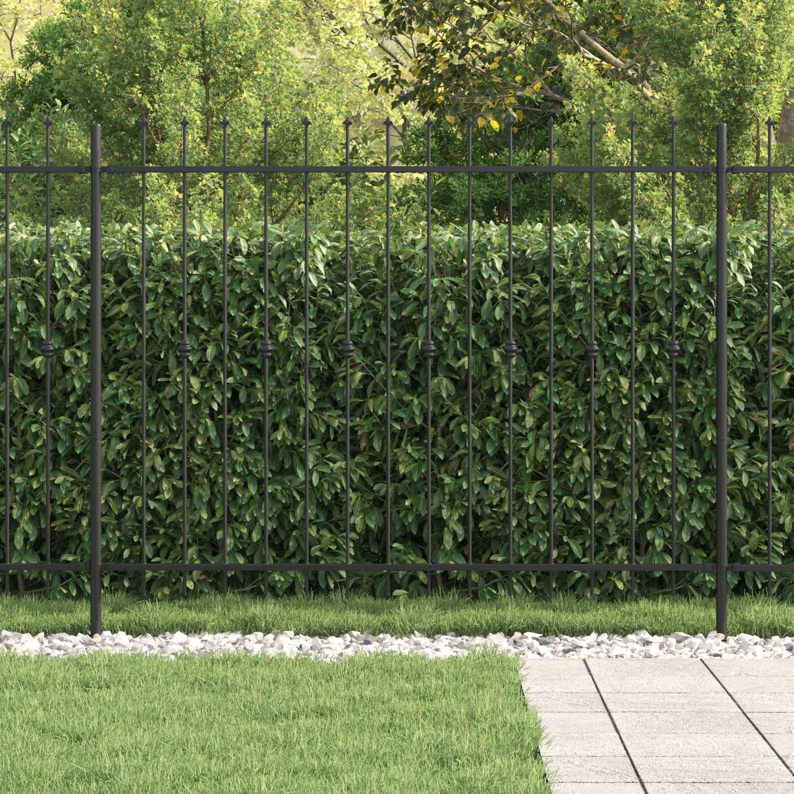 Recinzione a punte Asten Nero 200 x 200 cm | homemem39