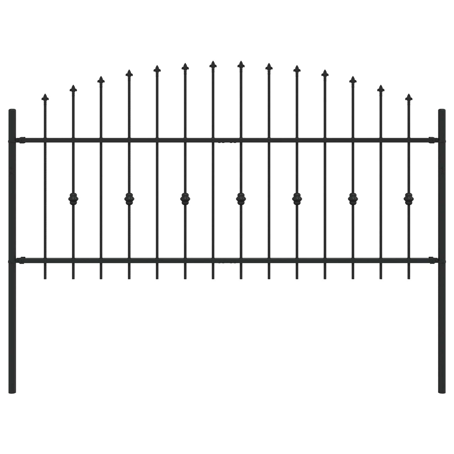 Recinzione a punte Asten Nero 200 x 130 cm | homemem39