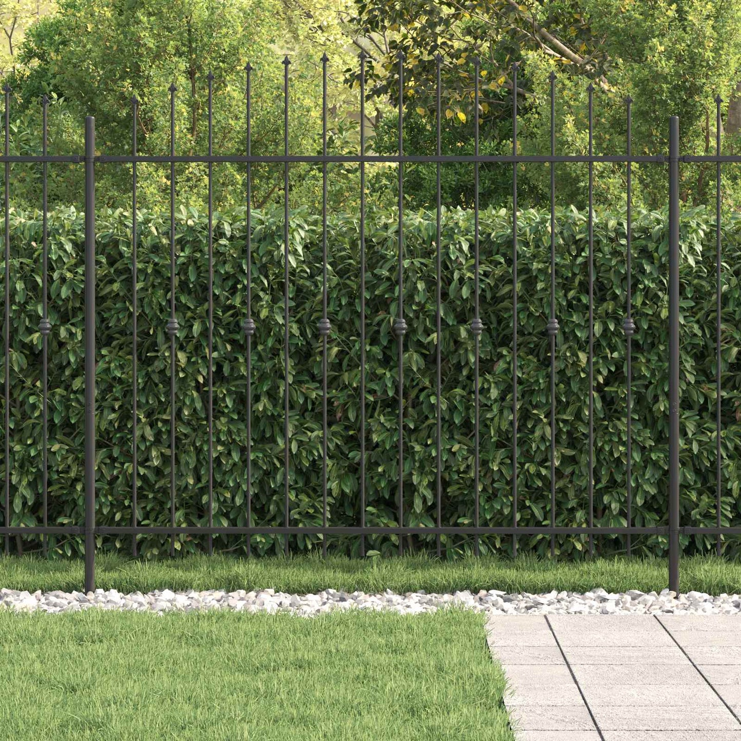 Recinzione a punte Asten Nero 200 x 200 cm | homemem39