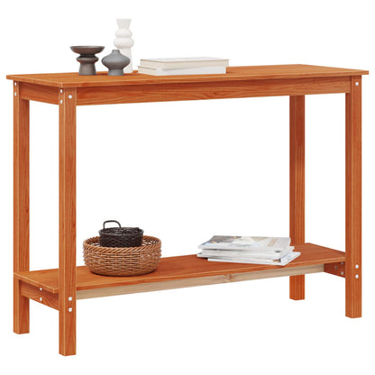 Tavolo consolle con lo scaffale Marrone Cera 110 x 40 x 80 cm | homemem39