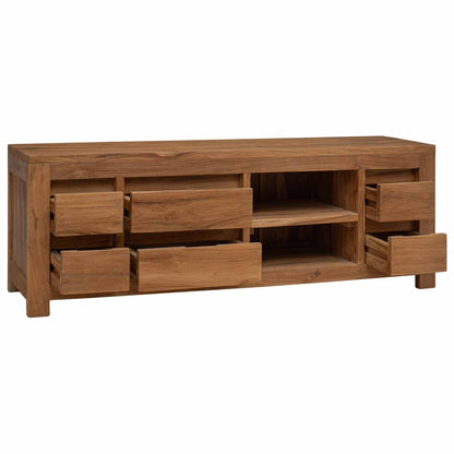 Mobile TV 110 x 30 x 40 cm Naturale Legno di teak solido