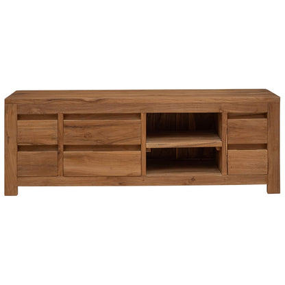 Mobile TV 110 x 30 x 40 cm Naturale Legno di teak solido