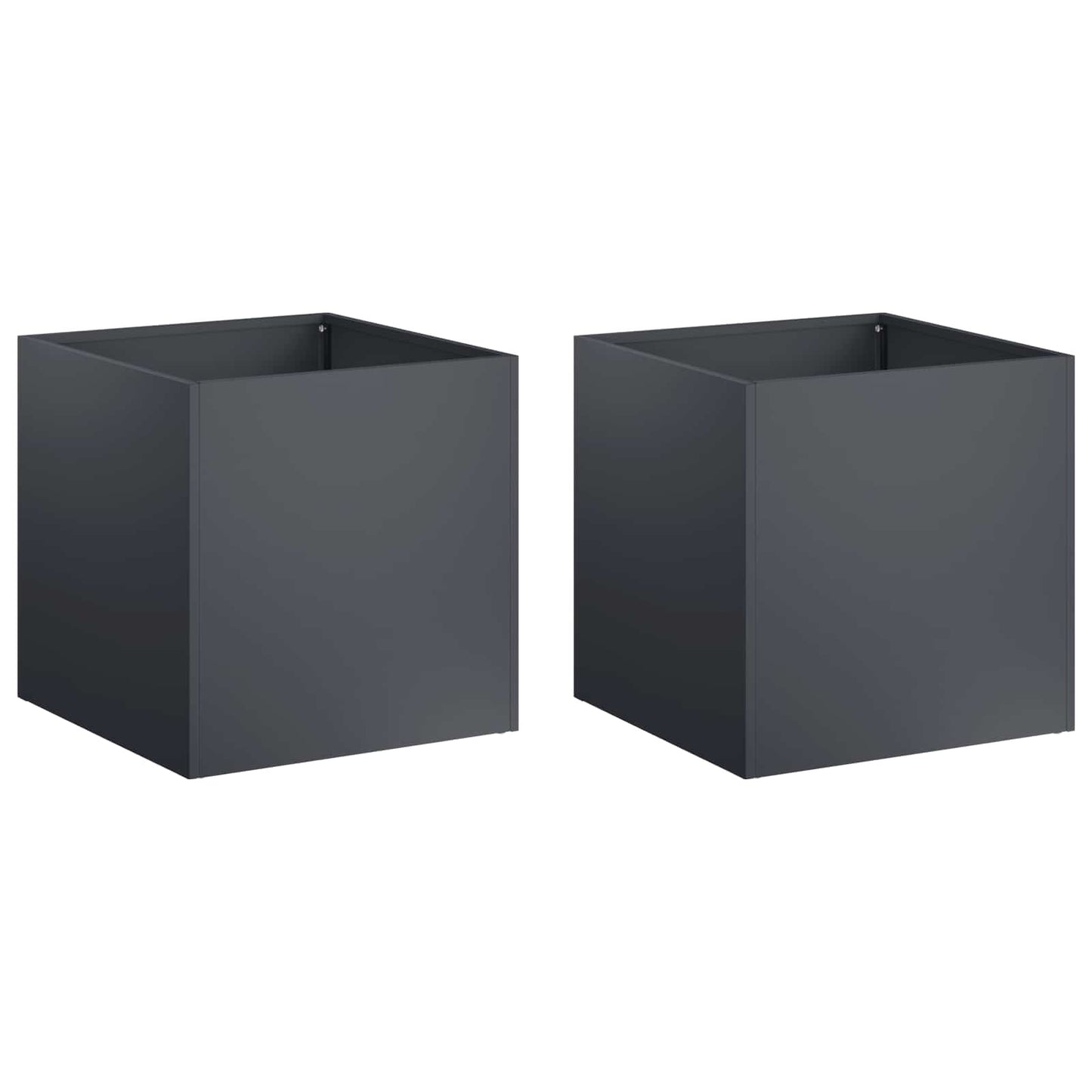 Vaso da giardino 2 pz Antracite 20 x 20 x 20 cm | homemem39