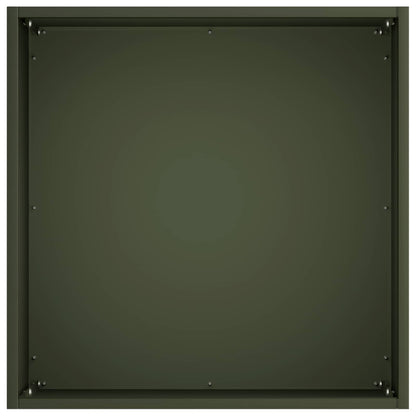 Vaso da giardino 2 pz Verde Oliva 20 x 20 x 20 cm | homemem39