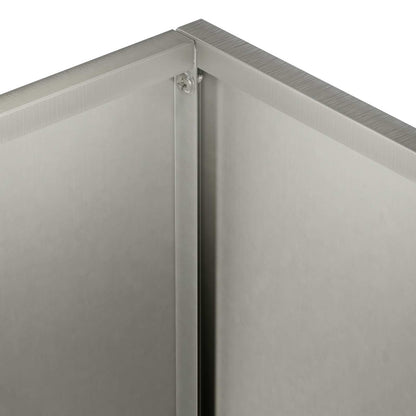 Vaso da giardino 2 pz Argento 20 x 20 x 20 cm Acciaio Inox | homemem39