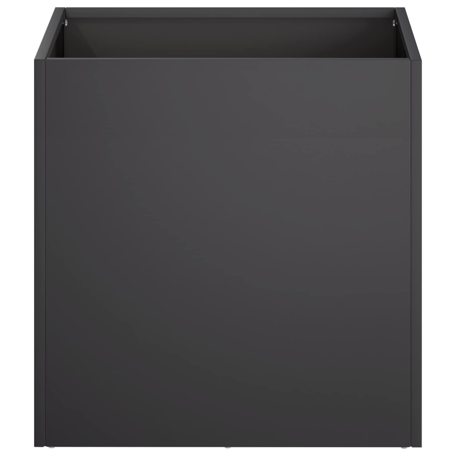 Vaso da giardino Nero 45 x 45 x 45 cm Acciaio laminato a freddo | homemem39
