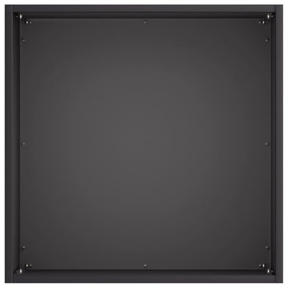 Vaso da giardino Nero 45 x 45 x 45 cm Acciaio laminato a freddo | homemem39