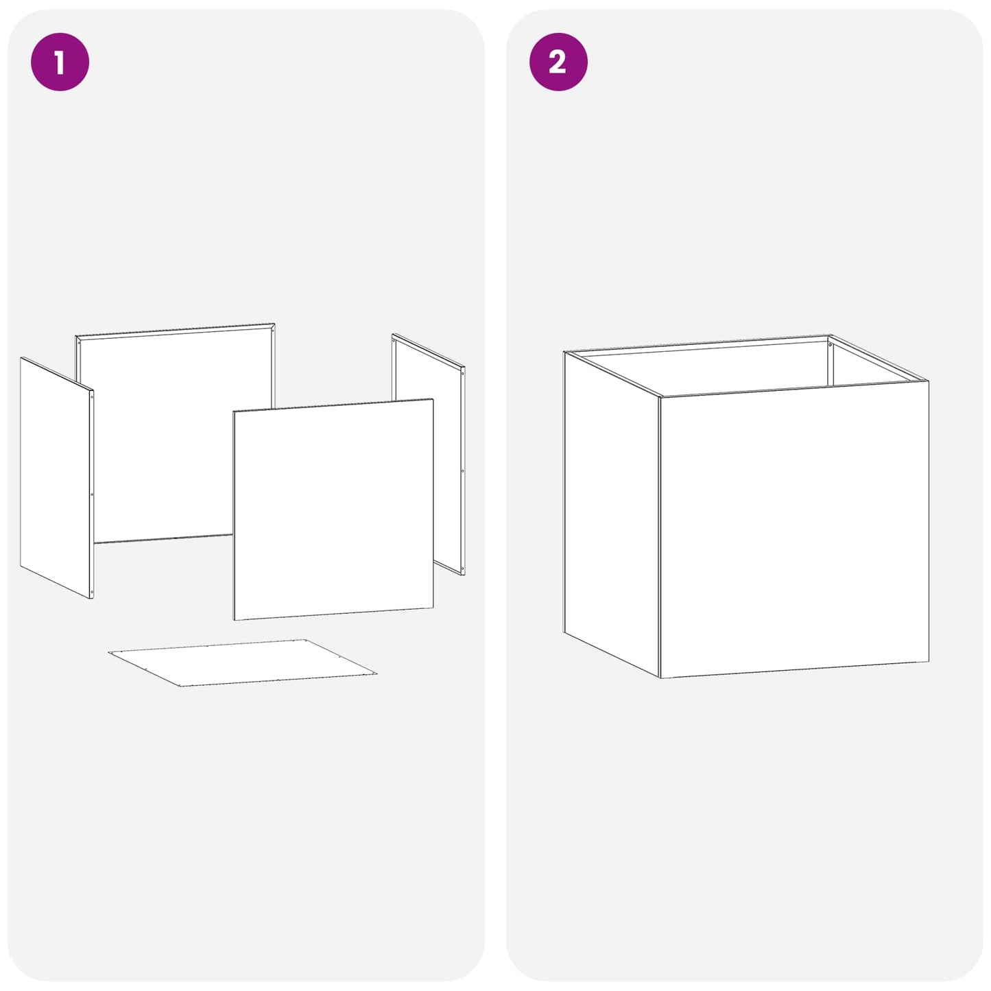 Vaso da giardino Bianco 45 x 45 x 45 cm | homemem39