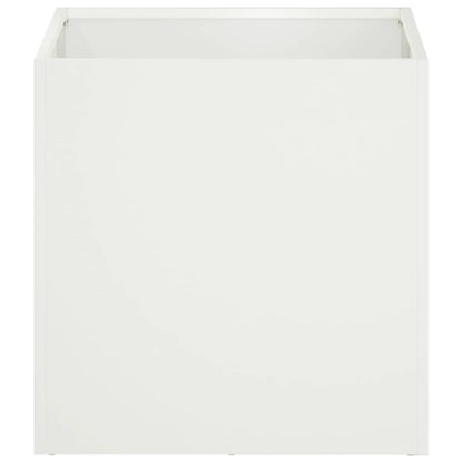 Vaso da giardino 2 pz Bianco 45 x 45 x 45 cm | homemem39