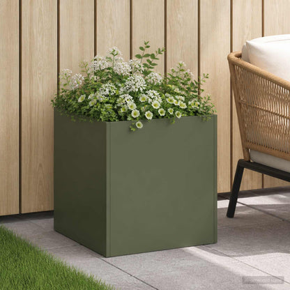 Vaso da giardino Verde Oliva 45 x 45 x 45 cm | homemem39