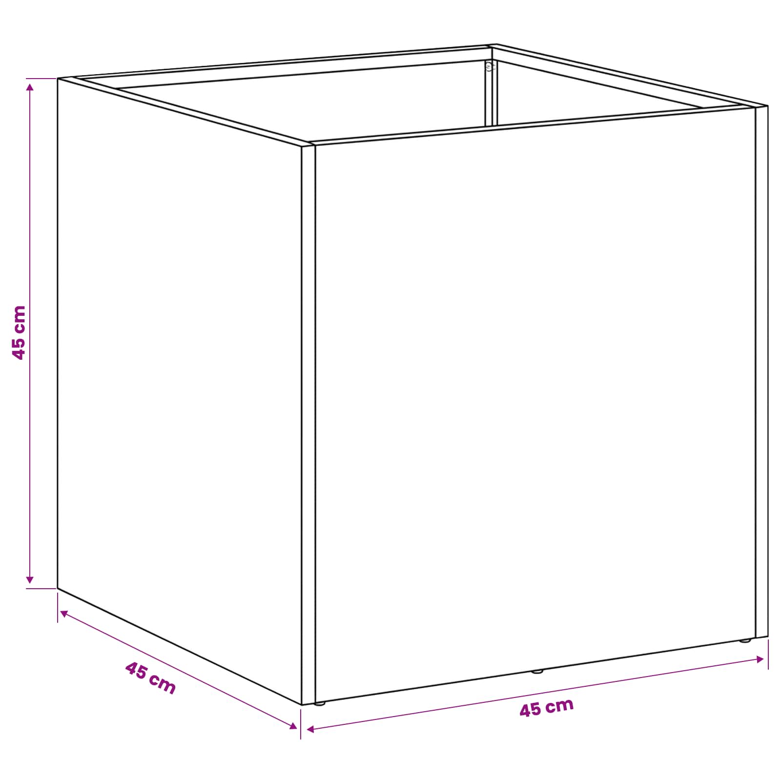 Vaso da giardino 2 pz Verde Oliva 45 x 45 x 45 cm | homemem39
