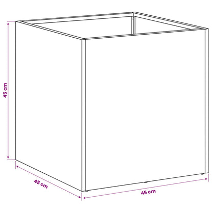 Vaso da giardino 2 pz Argento 45 x 45 x 45 cm Acciaio Inox | homemem39