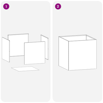 Vaso da giardino Argento 45 x 45 x 45 cm Acciaio zincato