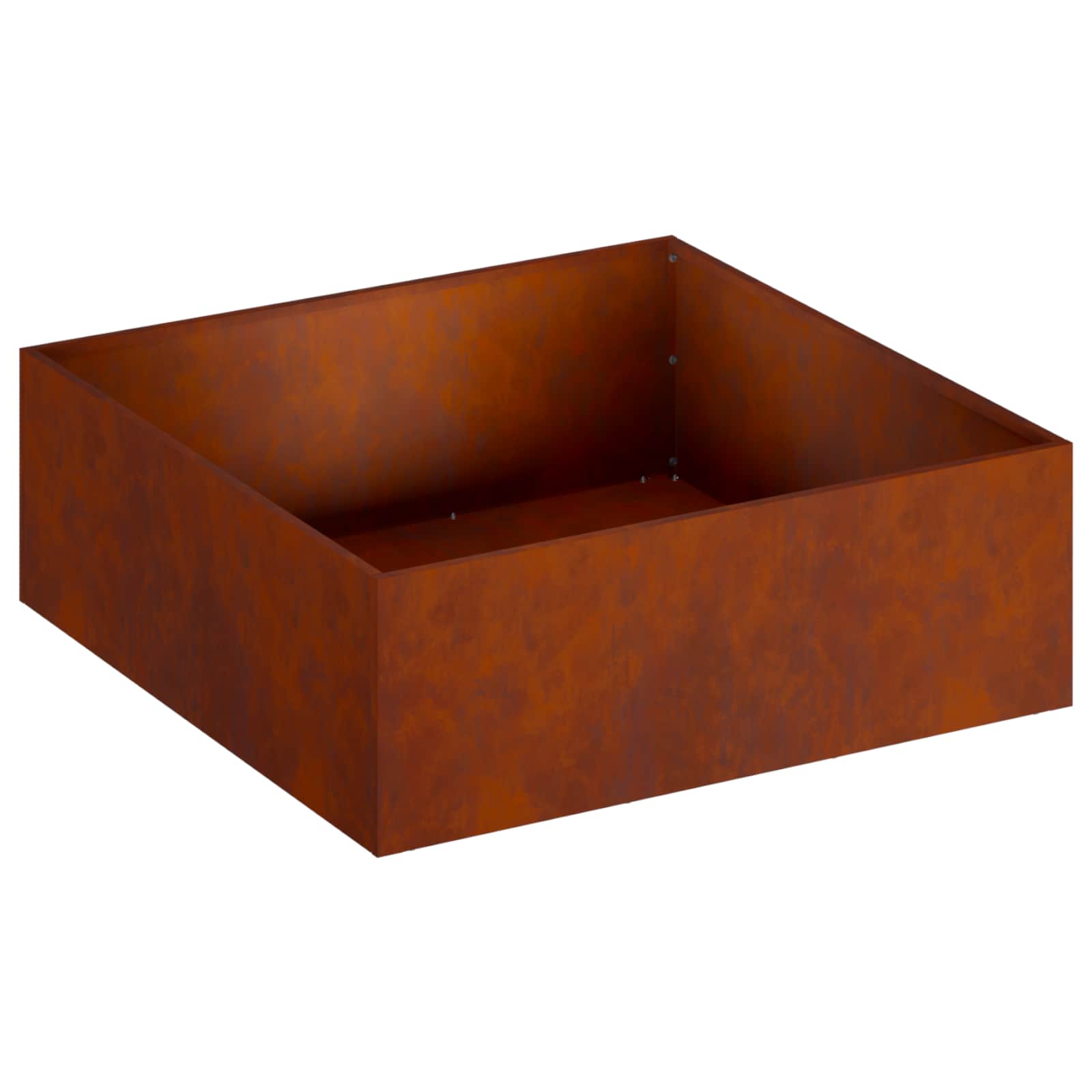 Vaso da giardino Ruggine 60 x 60 x 20 cm Acciaio Corten | homemem39
