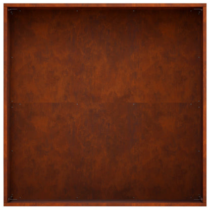 Vaso da giardino 2 pz Ruggine 60 x 60 x 20 cm Acciaio Corten | homemem39
