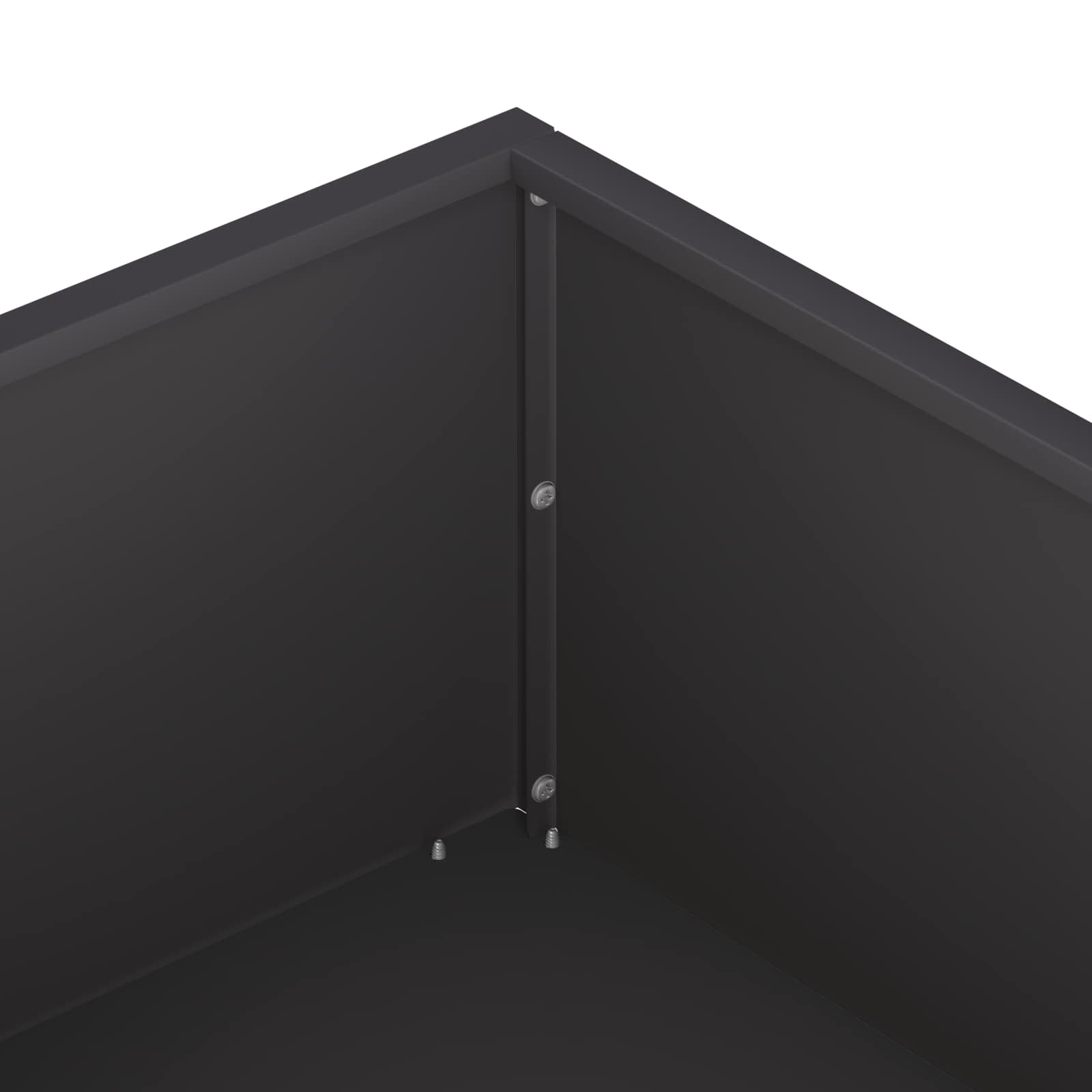 Vaso da giardino Nero 80 x 80 x 20 cm Acciaio laminato a freddo | homemem39