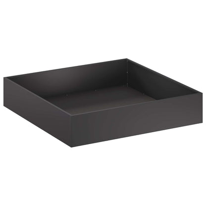 Vaso da giardino 2 pz Nero 80 x 80 x 20 cm | homemem39